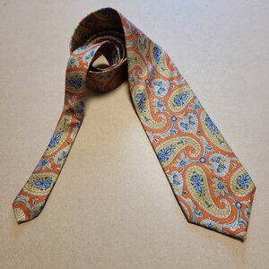 Vintage Tie - Orange Paisley